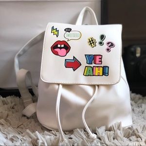 Bershka Mini White Backpack KIDS